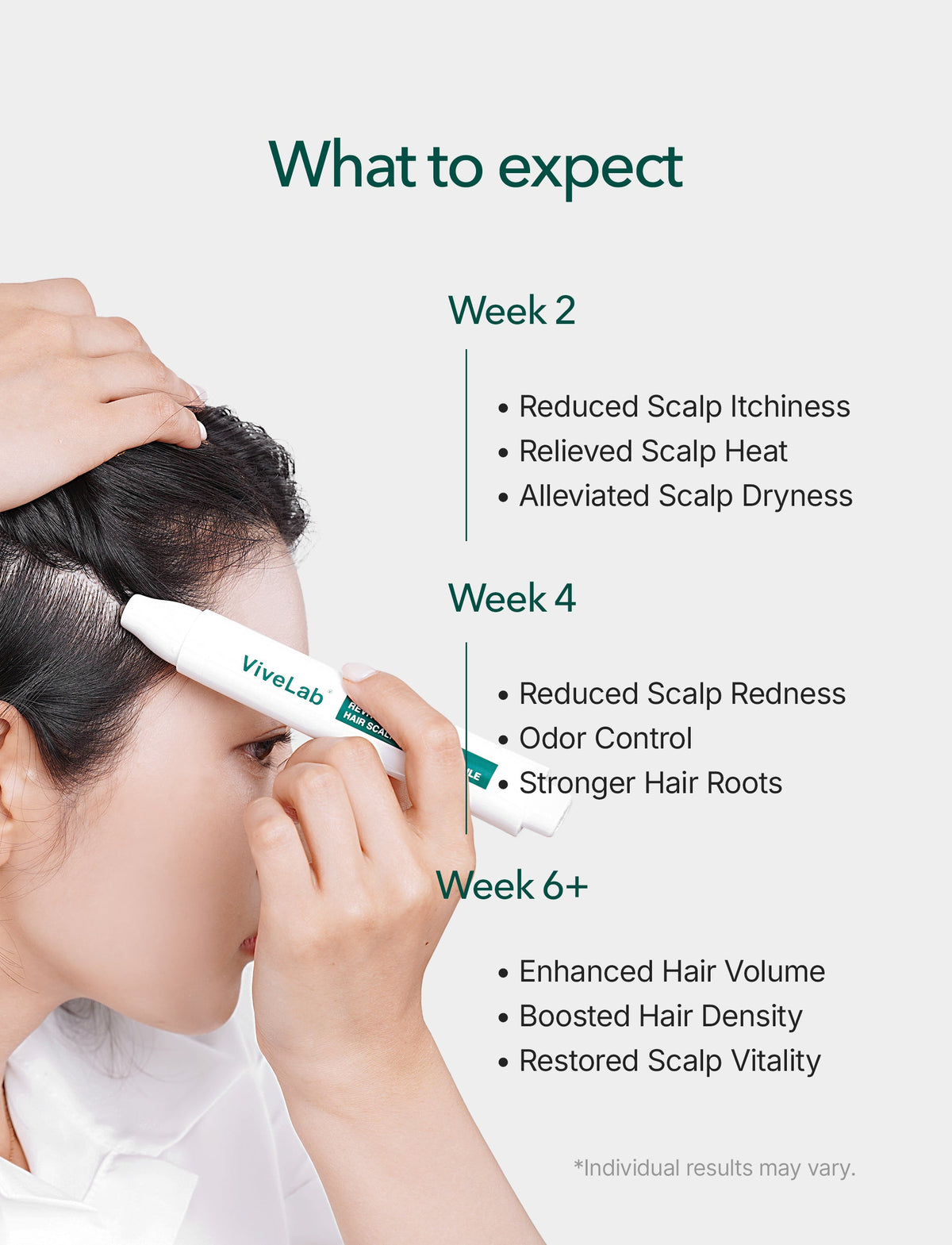 سيروم ViveLab بالروزماري والببتيدات — رول أون لفروة الرأس وخط الشعر والحواجب